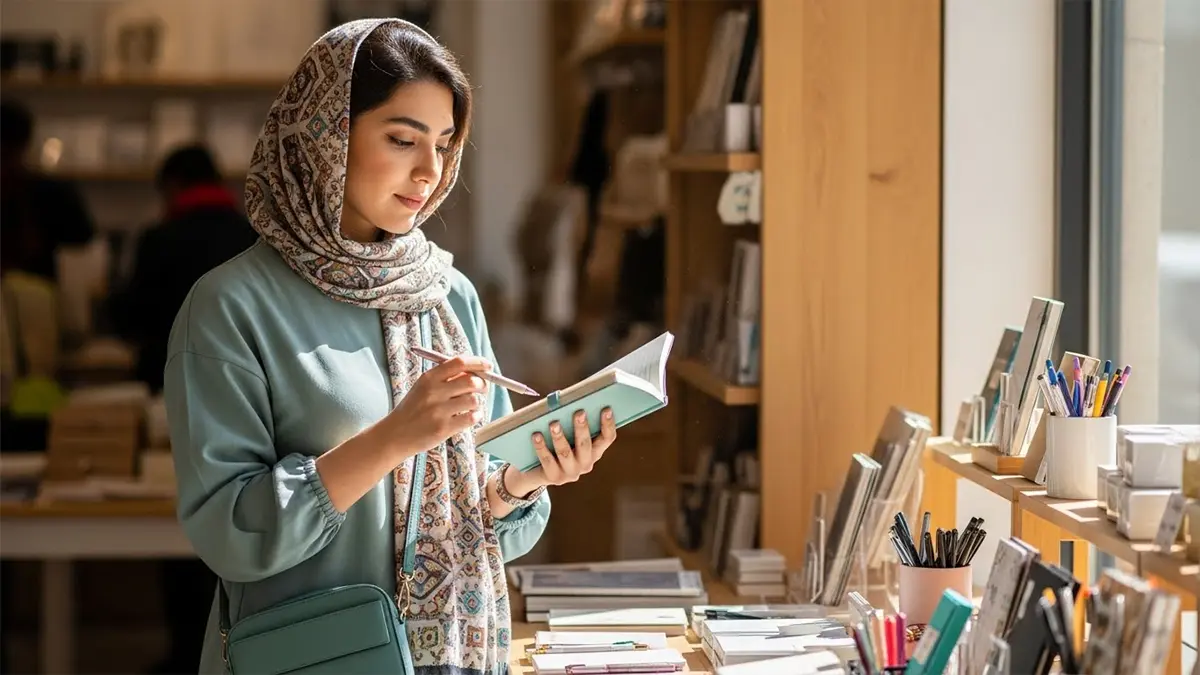 ست کردن لوازم تحریر با استایل